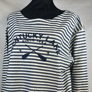 Woman's Kentucky Lake Chunky Cotton Top by TR McTaggart SZ M LakeLife Nautical